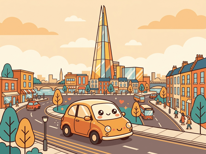 Illustration of a London landmark near Southwark